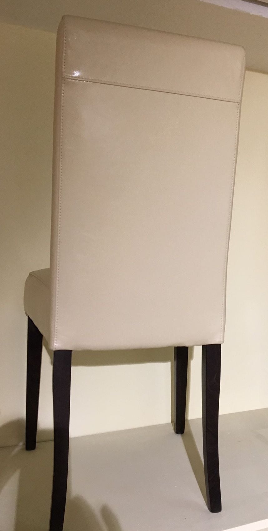 4 Einzelstühle Bezugsfarbe Kunstleder Vanille – Bild 3