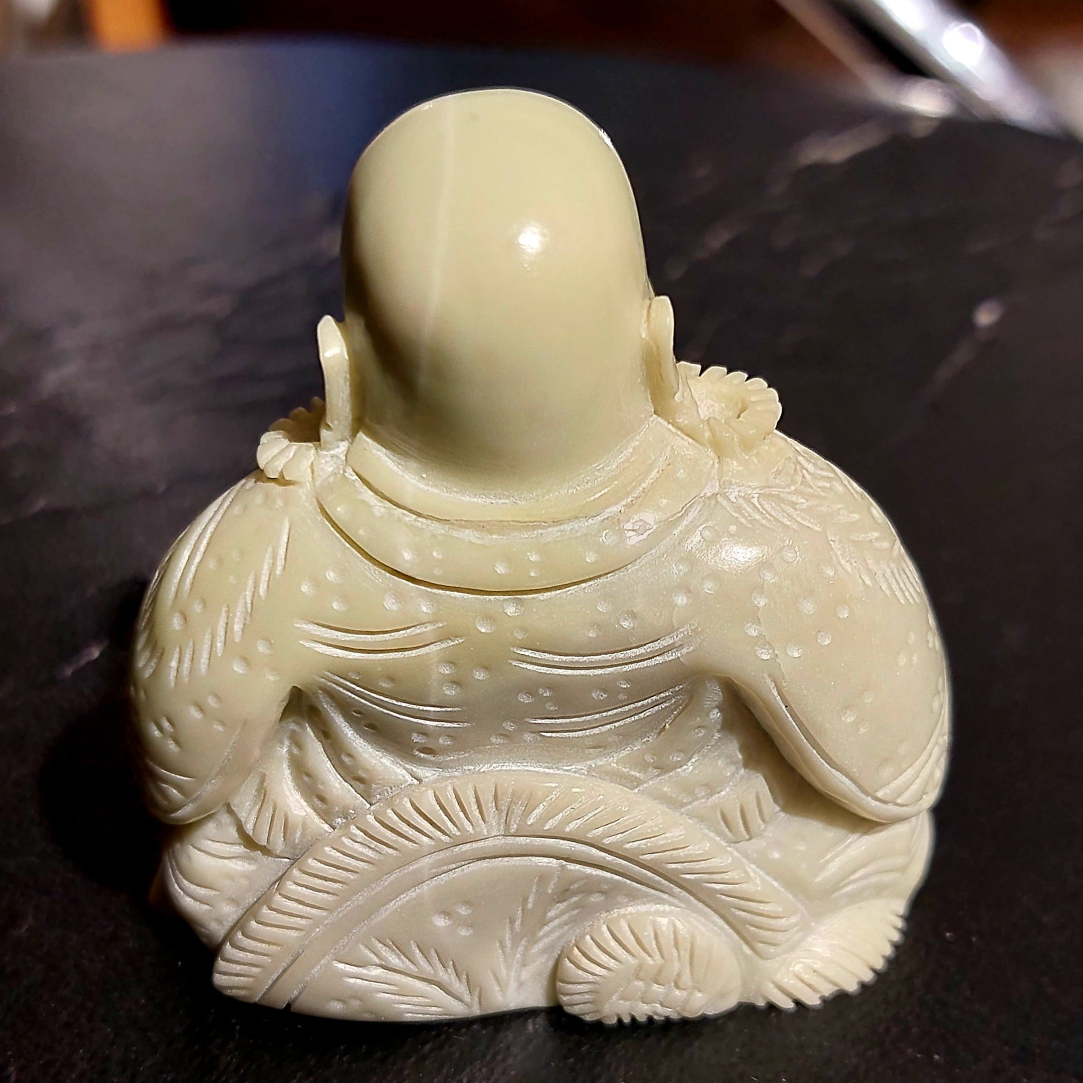 Glücks-Buddha - Serpentin – Bild 2