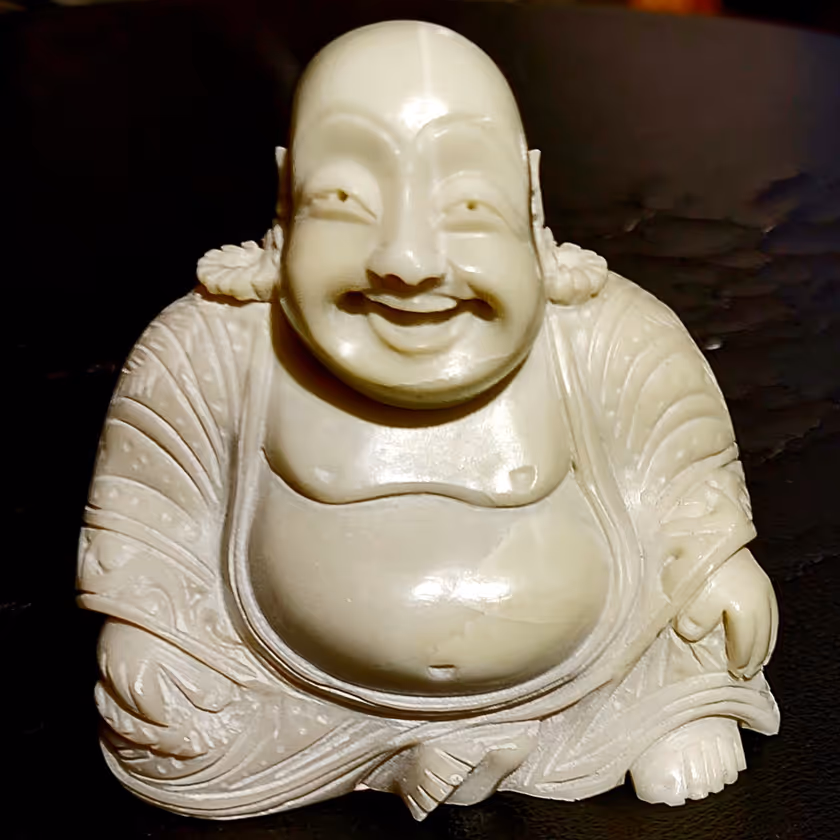 Glücks-Buddha - Serpentin – Bild 1
