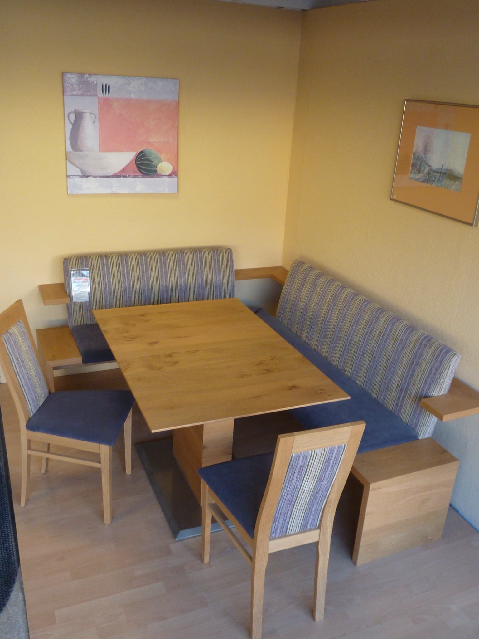 Eckbankgruppe in Wildeiche 178 x 218 cm mit Auszugtisch – Bild 3