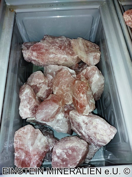 Rosenquarz Rohsteine 10kg – Bild 2