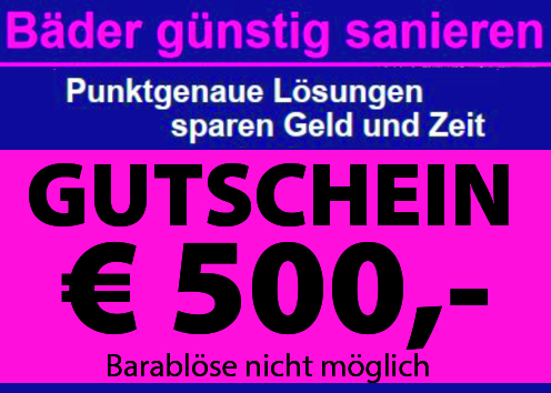 500€ Gutschein für Badsanierung - Bognerbad – Bild 1
