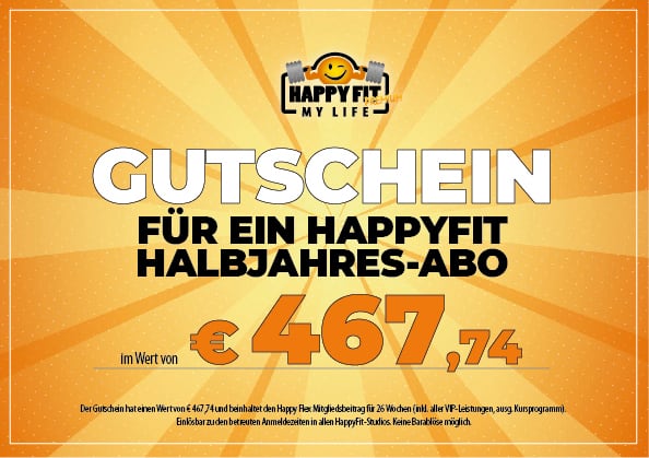 Happy Fit Halbjahresmitgliedschaft – Bild 1