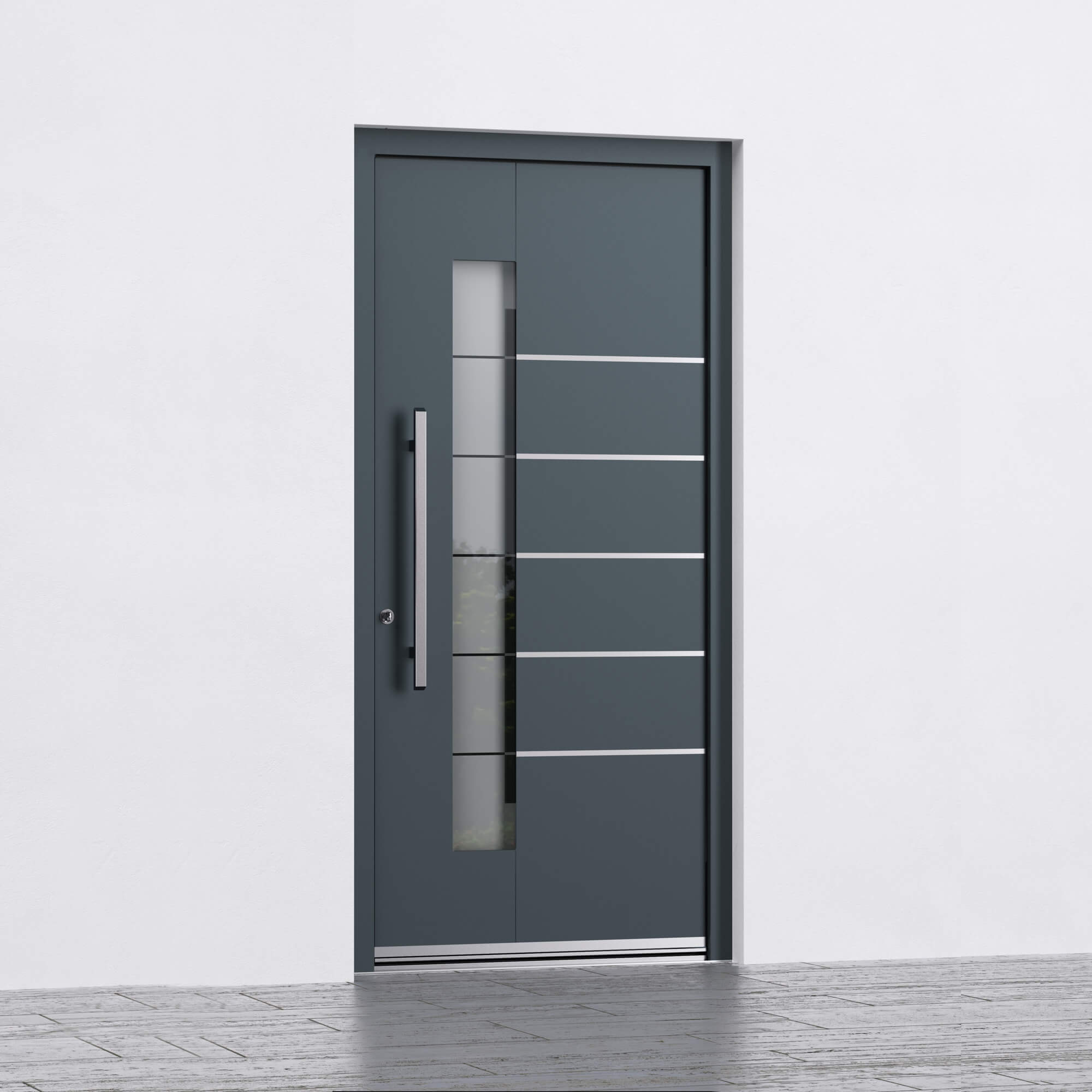 INOTHERM Aluminium Hauseingangstür inklusive Montage – Bild 1