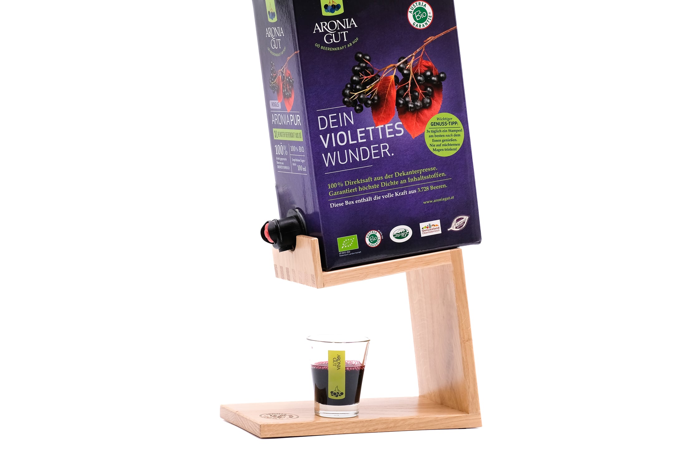 Bio Aronia PUR Direktsaft Vorteilpaket: 4 x 3 L – Bild 2