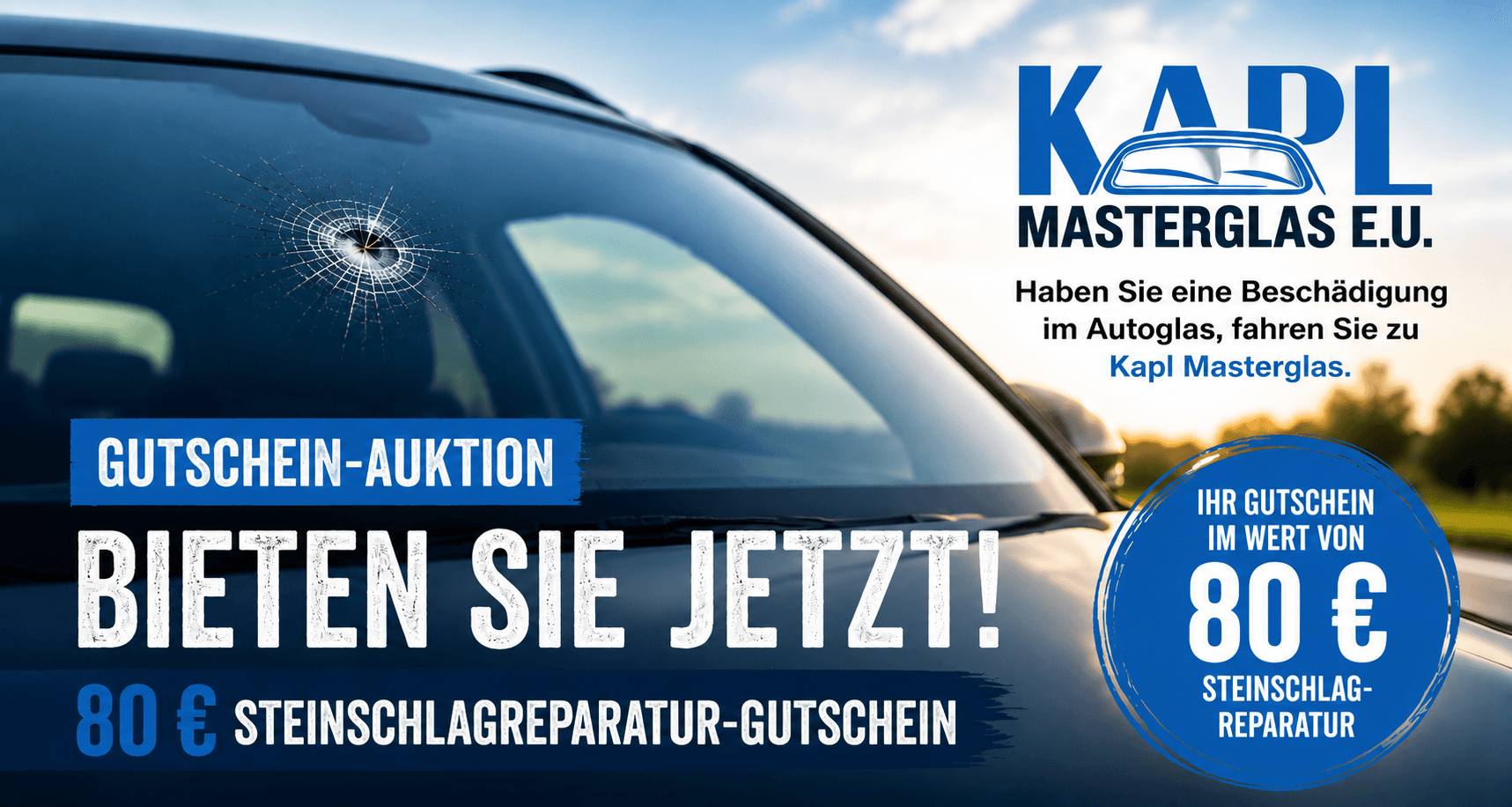 Gutschein für eine Steinschlagreparatur von KAPL Masterglas – Bild 1