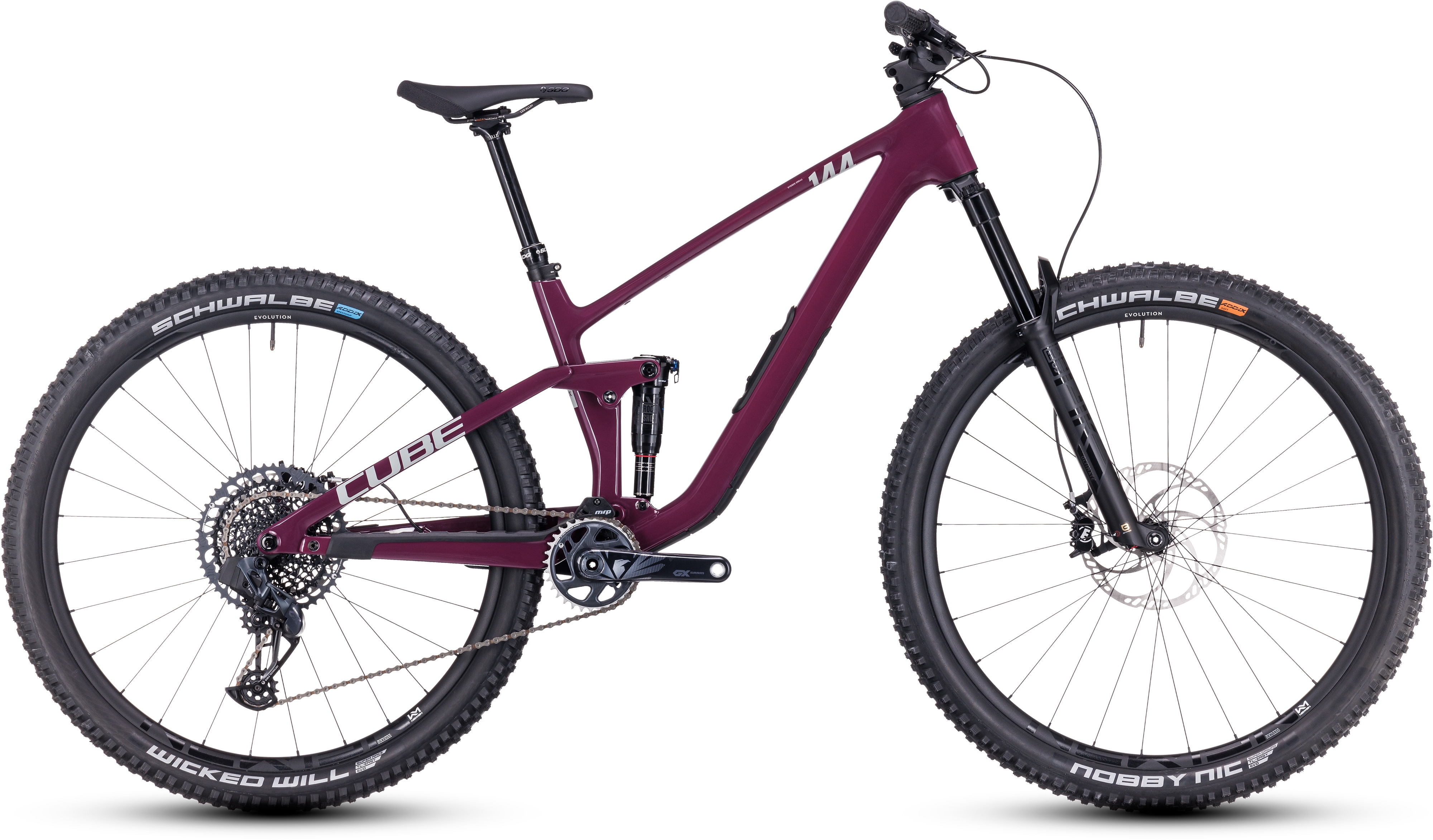 Cube Stereo ONE44 C:68X SLX wine'n'grey Größe: M / MTB Fully – Bild 1
