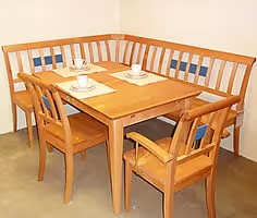 Eckbankgruppe in Birke Massiv 1146 links x 182 cm rechts – Bild 1